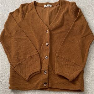 Madewell brown pieced sleeve cardigan size XS